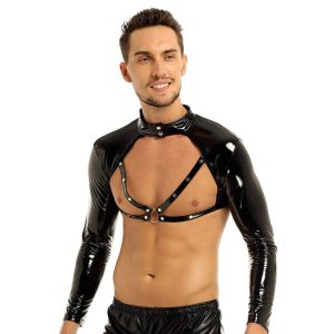 Men's Riveted Vinyl Bolero