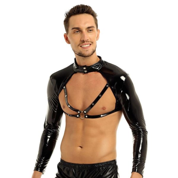 Men's Riveted Vinyl Bolero