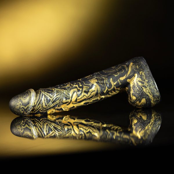 Fusion Rod 8.5” Silicone Dildo Vapor Gold by KINK