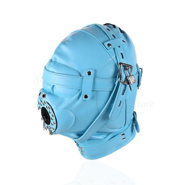 Blue Bondage Hood